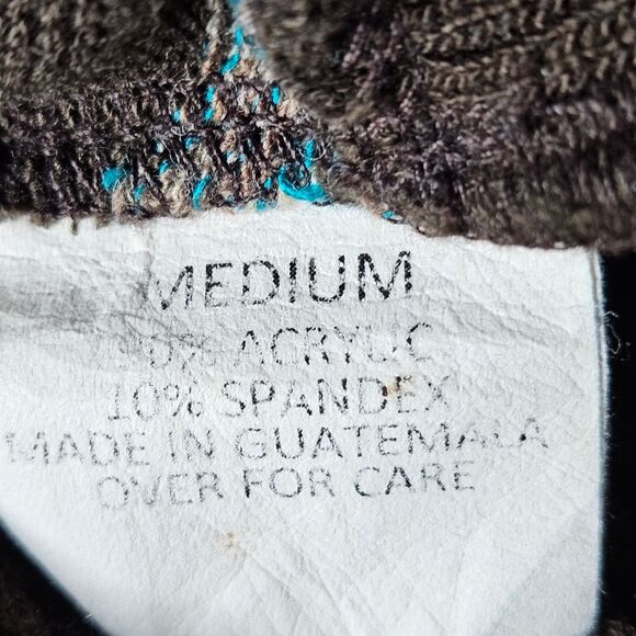 Iz Byer Brown & Turquoise Stripe 3/4 Sleeve Belted Cowl Neck Casual Knit Sweater - Picture 5 of 7